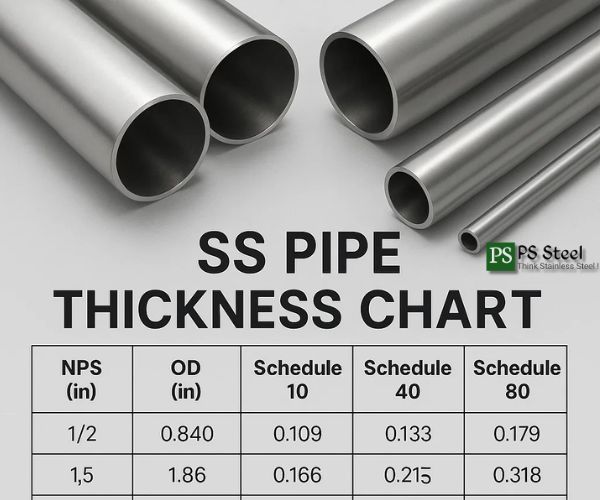 SS Pipe Thickness Chart