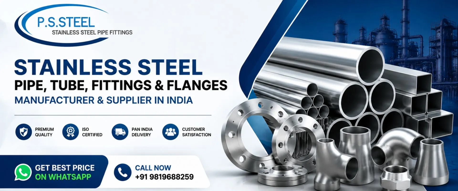 PS Steel stainless steel pipes and fittings