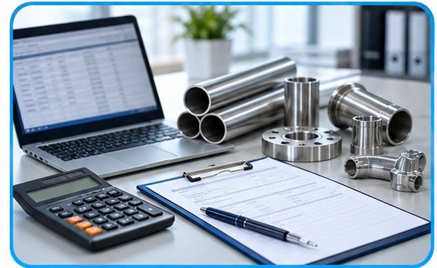 Preparation of an industrial stainless steel material quotation