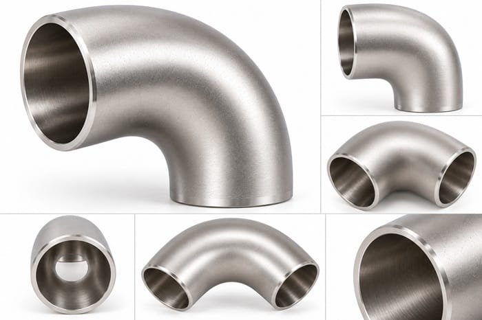 Stainless steel seamless elbow fitting